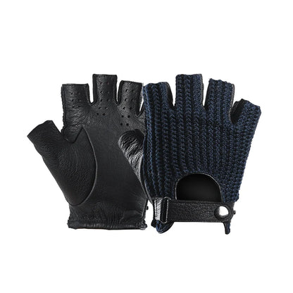 Luvas em Couro e Malha